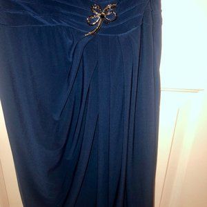 Nine West One Shoulder Dress with Broach